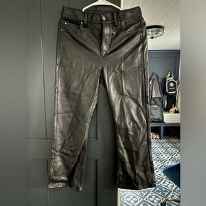 Ann Taylor size 6 petite leather pants slight flare